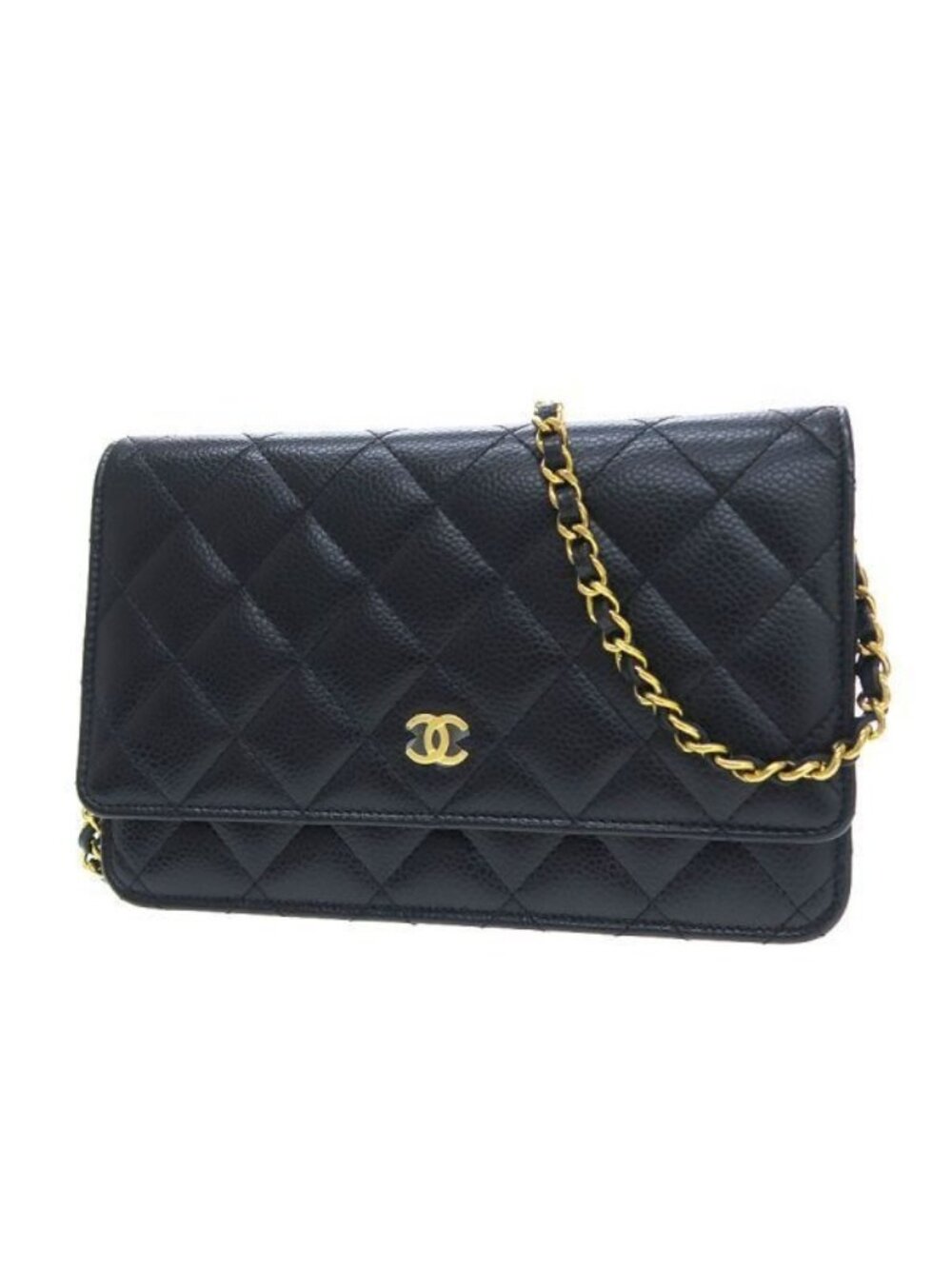 Chanel Caviar Quilted Chain Wallet Shoulder Bag